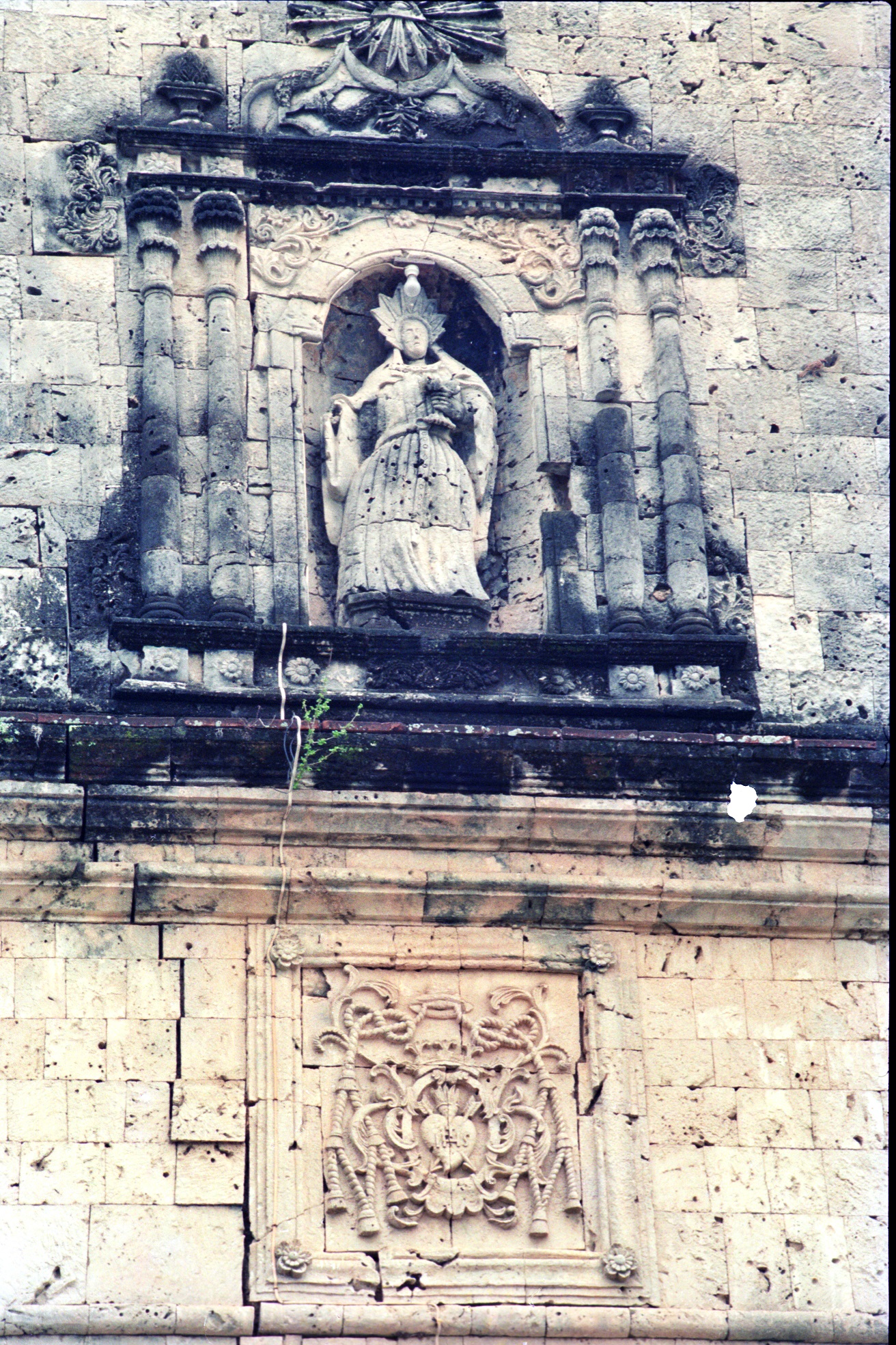 Panay Church, Capiz, Panay – detail of stone carving.