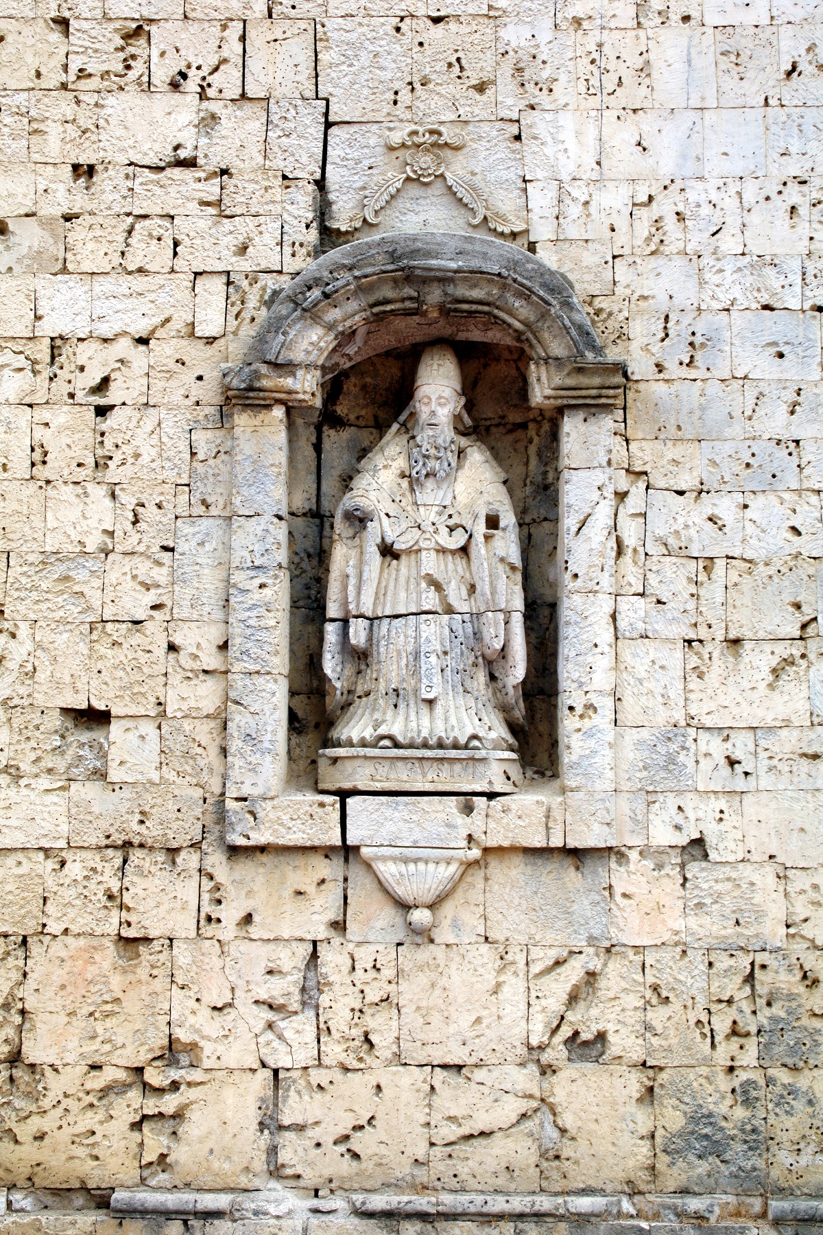 Panay Church, Capiz, Panay – detail of stone carving.