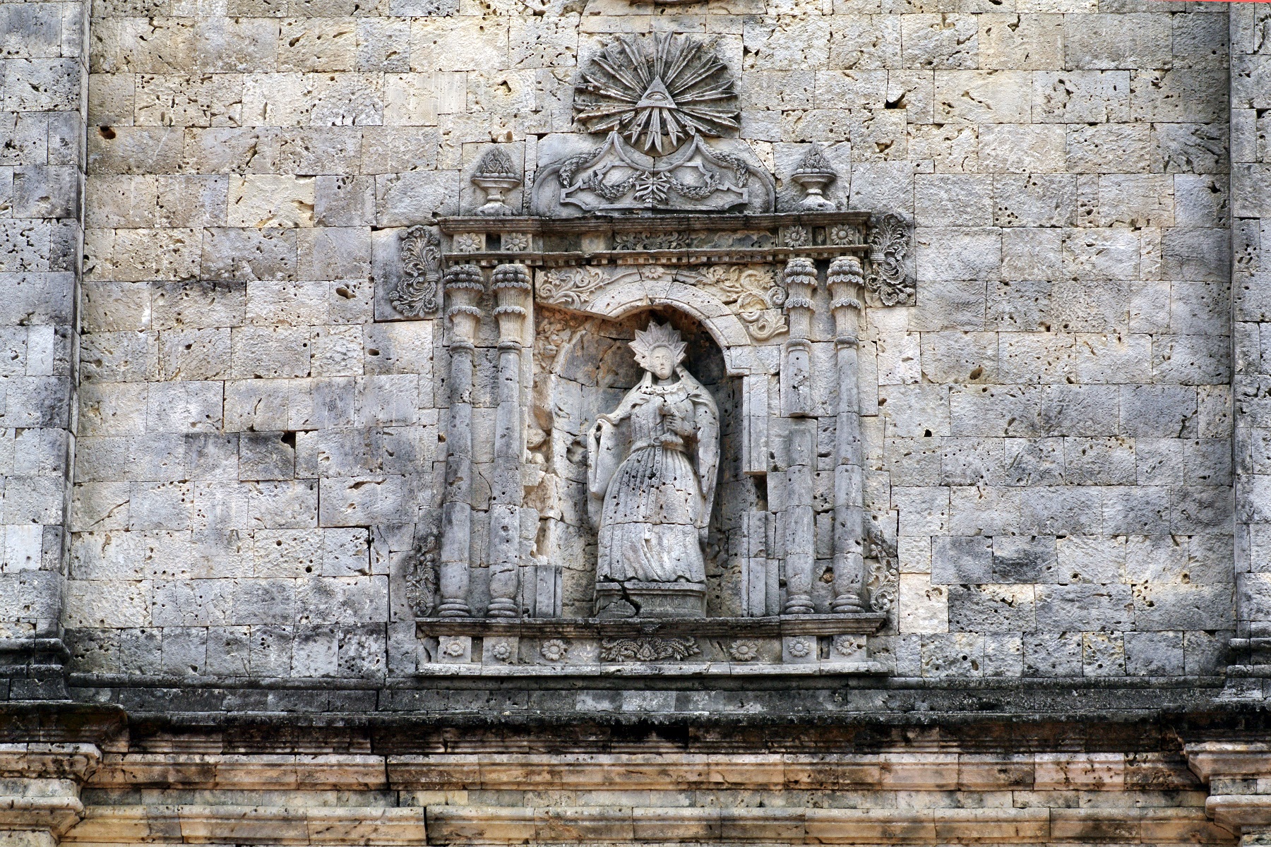 Panay Church, Capiz, Panay – detail of stone carving.