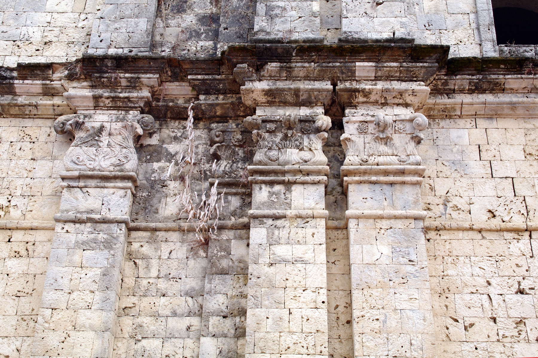 Panay Church, Capiz, Panay – detail of stone carving.