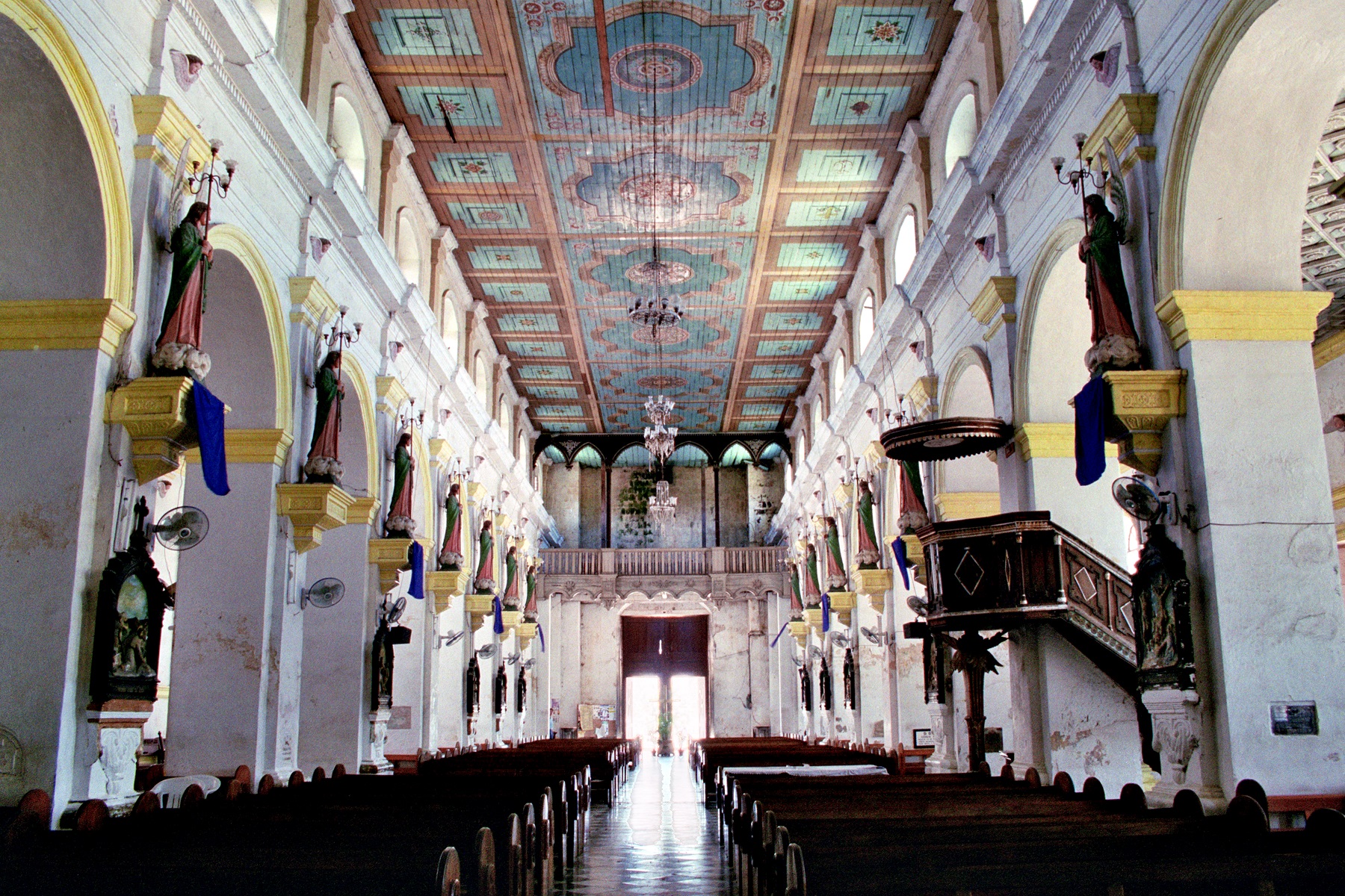 Carcar Church, Carcar, Cebu – interior and ceiling view.
