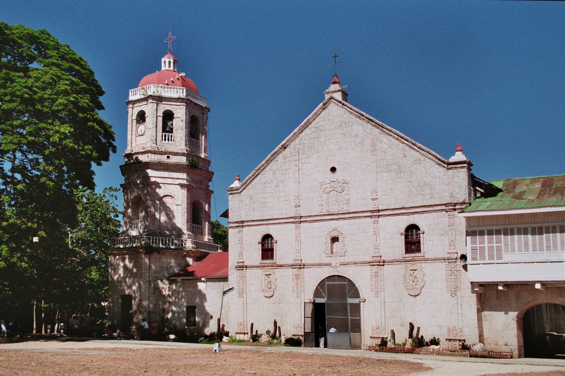 San Guillermo de Aquitania Parish Church, Dalaguete, Cebu – facade, convent, and bell tower view.