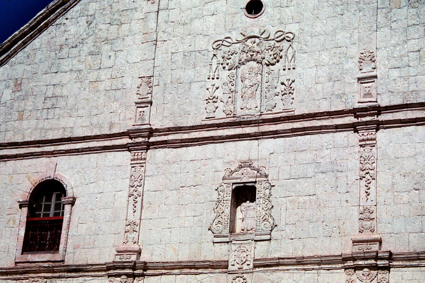 San Guillermo de Aquitania Parish Church, Dalaguete, Cebu – detail of stone carving.