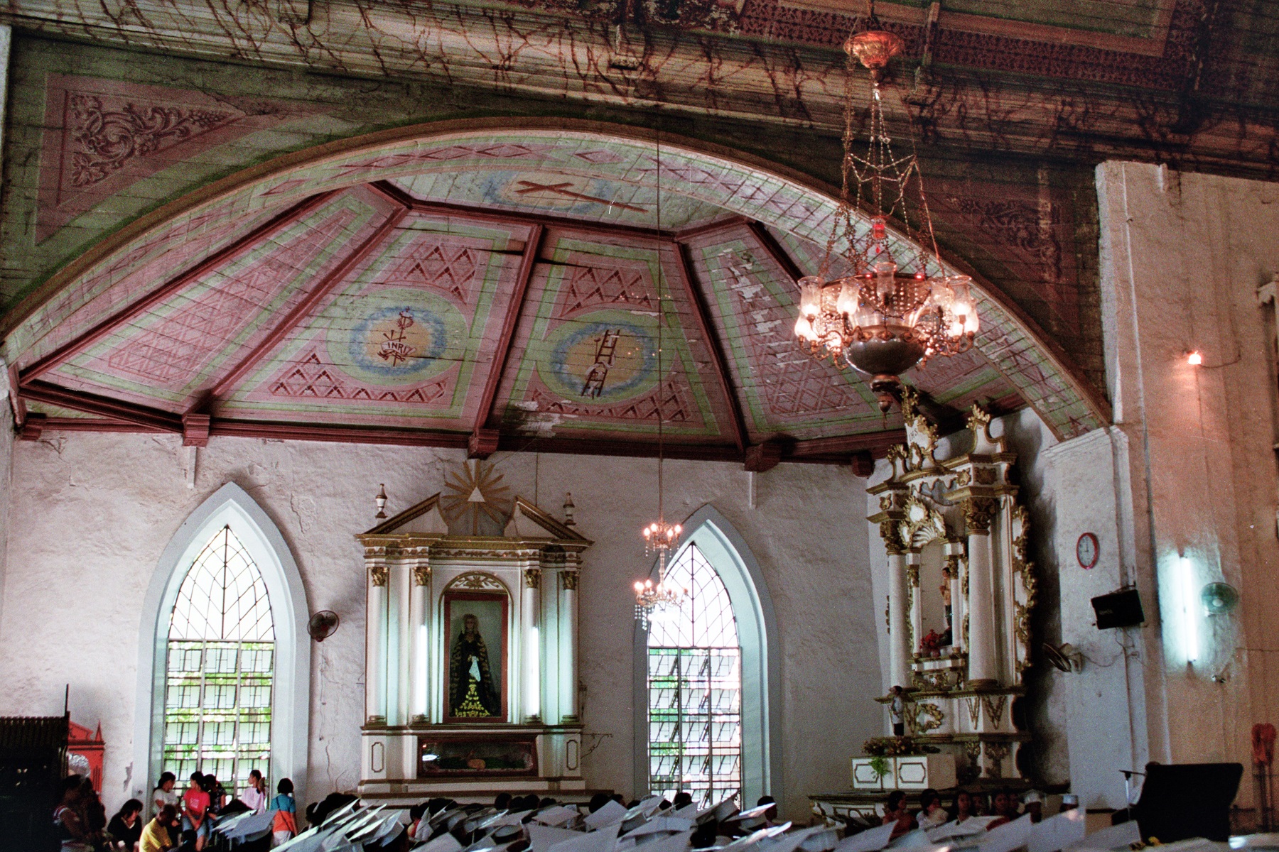 San Guillermo de Aquitania Parish Church, Dalaguete, Cebu – interior view and ceiling.