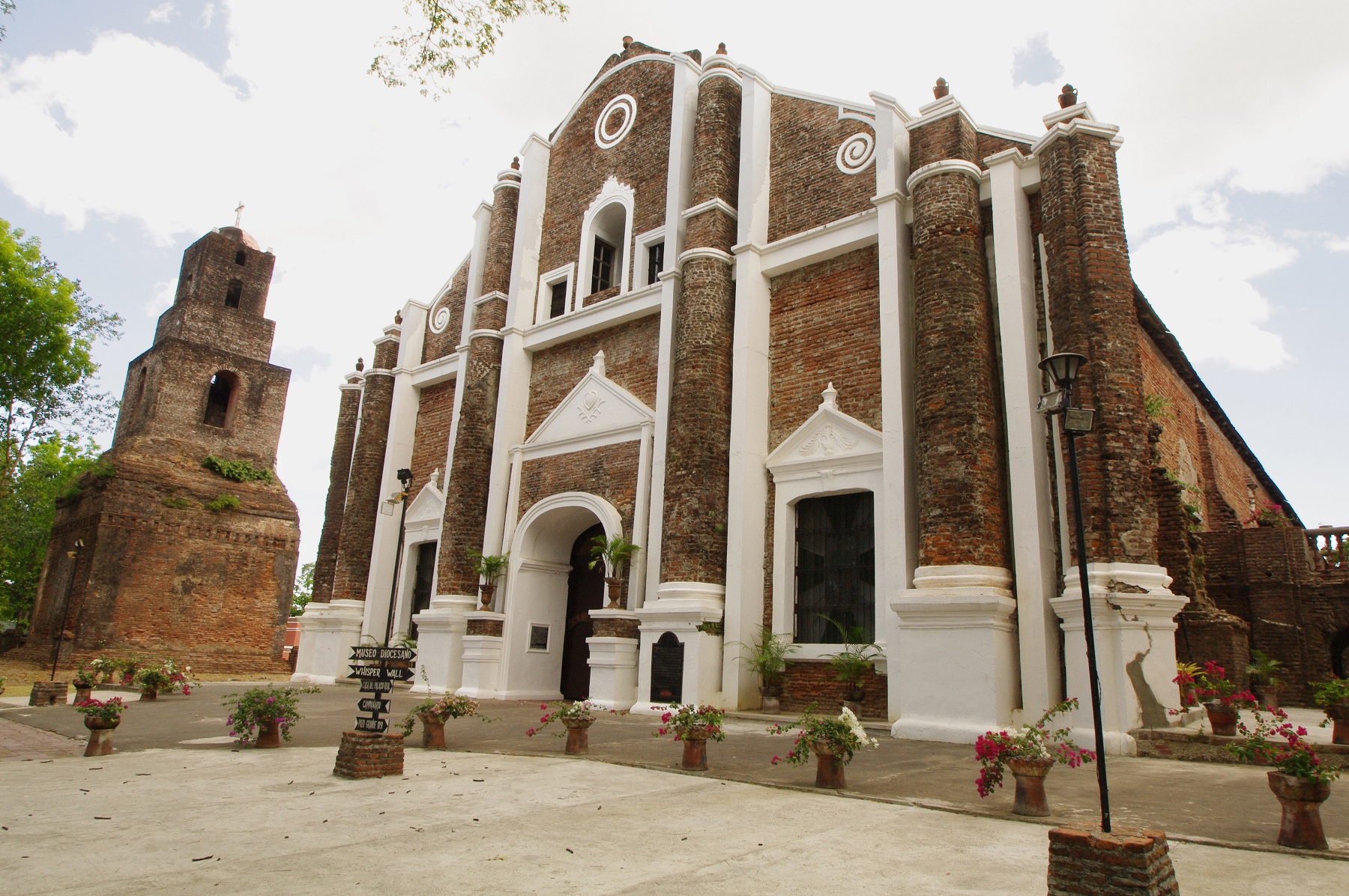 Santa Monica Parish Church (Sarrat Church), Sarrat, Ilocos Norte – facade and bell tower.