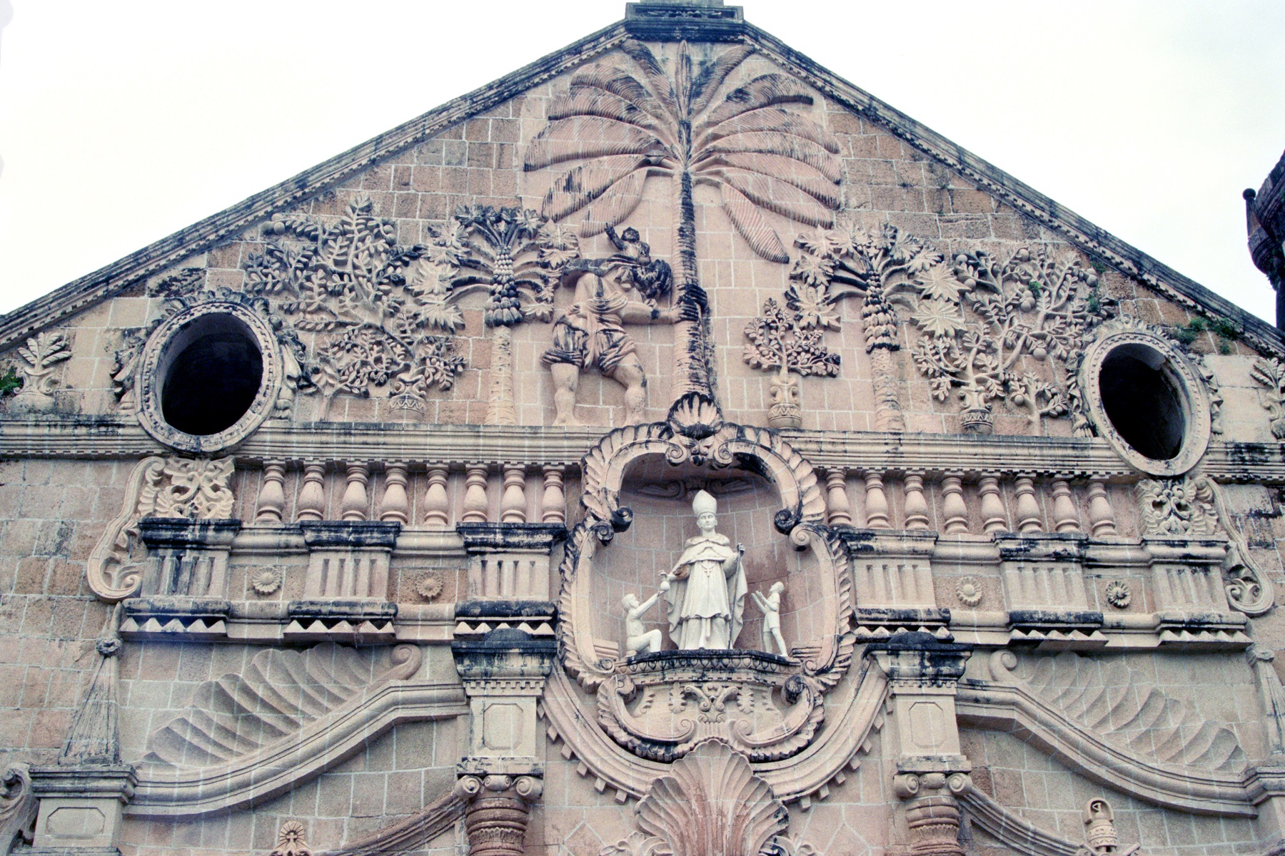 Miagao Church, Miagao, Iloilo, Panay Island – detail of stone carving.