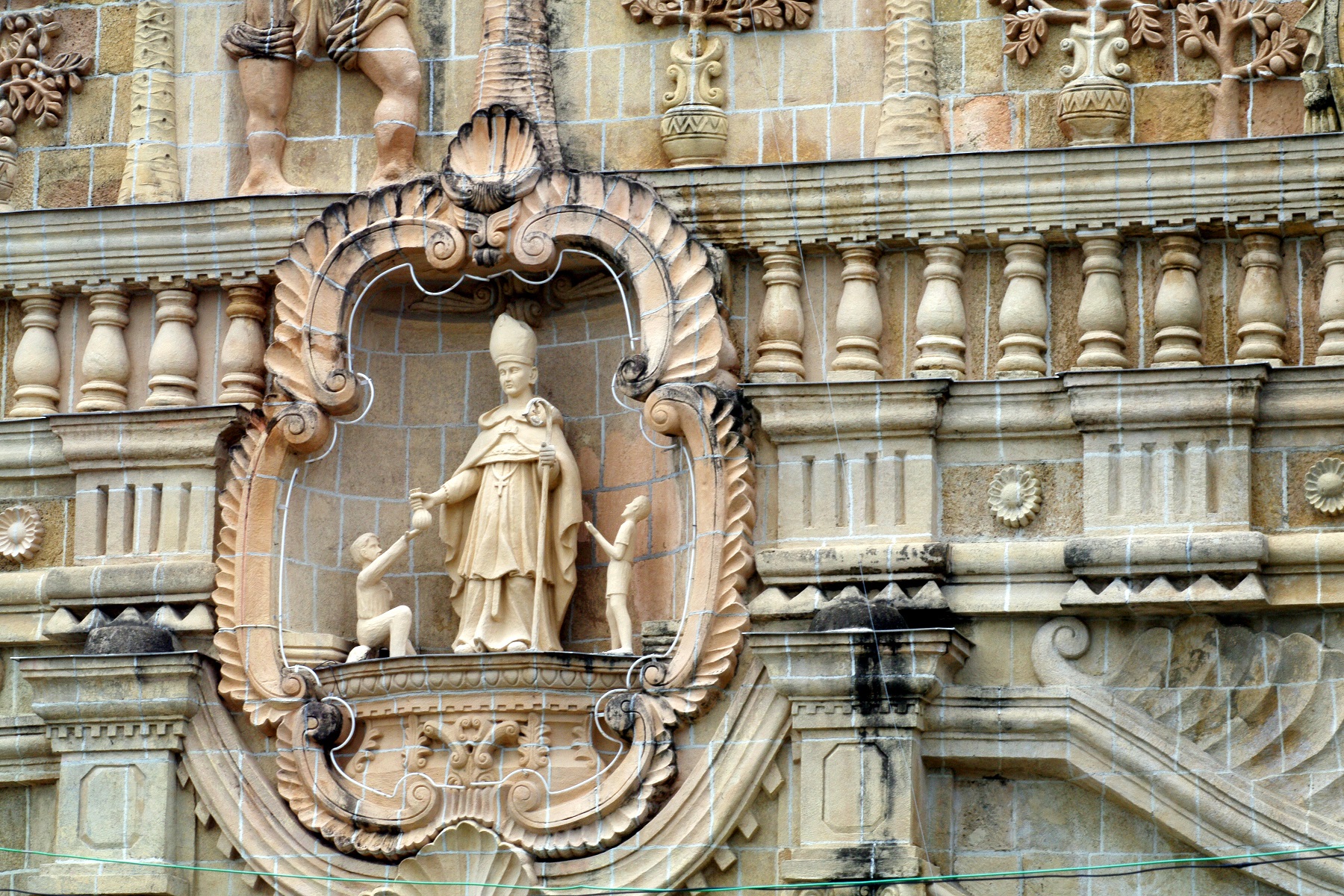 Miagao Church, Miagao, Iloilo, Panay Island – detail of stone carving.