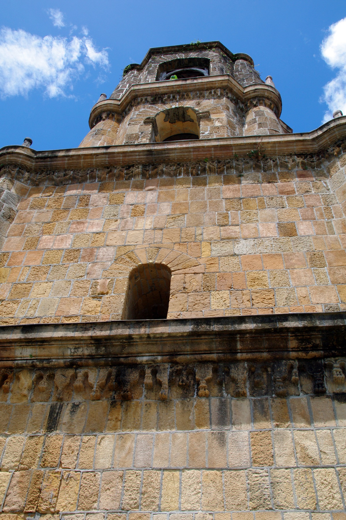 Miagao Church, Miagao, Iloilo, Panay Island – west bell tower detail.