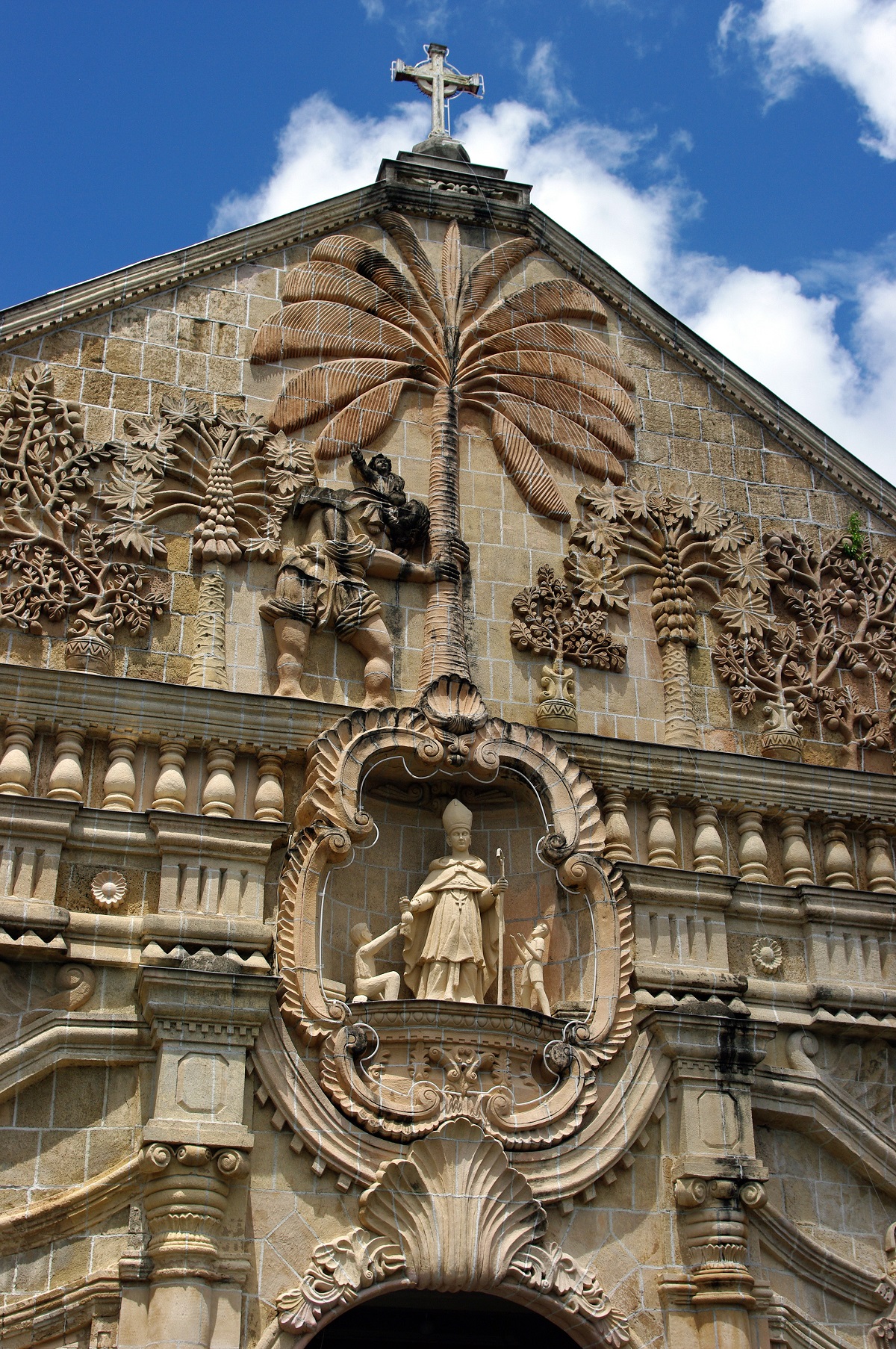 Miagao Church, Miagao, Iloilo, Panay Island – detail of stone carving.