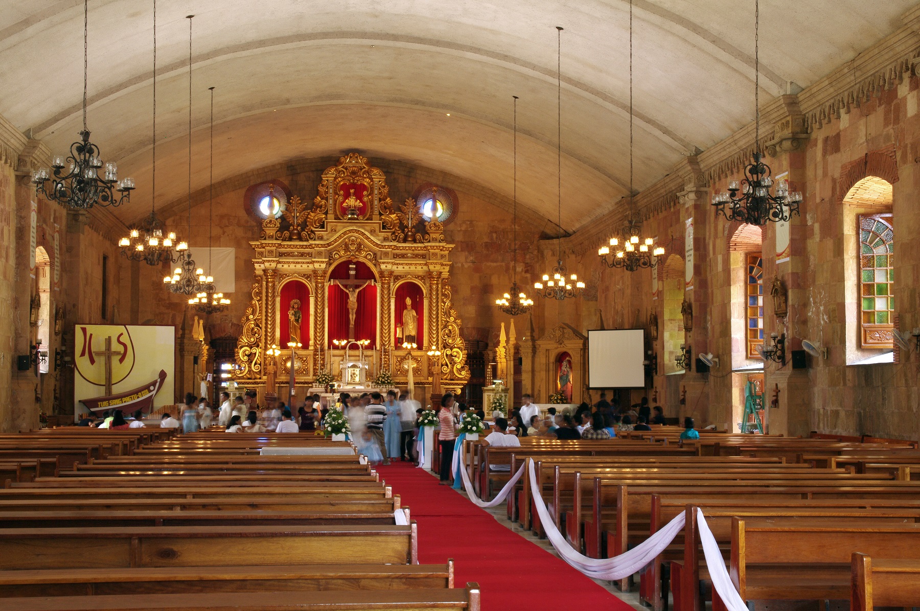 Miagao Church, Miagao, Iloilo, Panay Island – interior view.