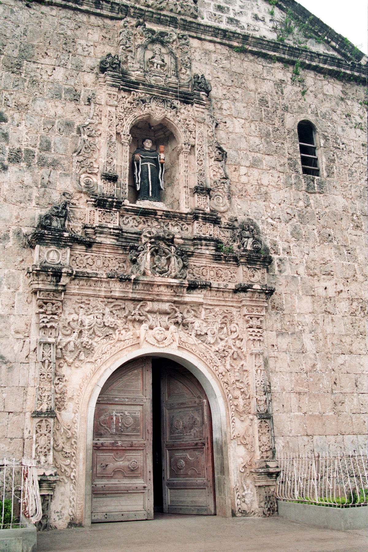 Tigbauan Church, Iloilo, Panay Island — doorway and facade detail.
