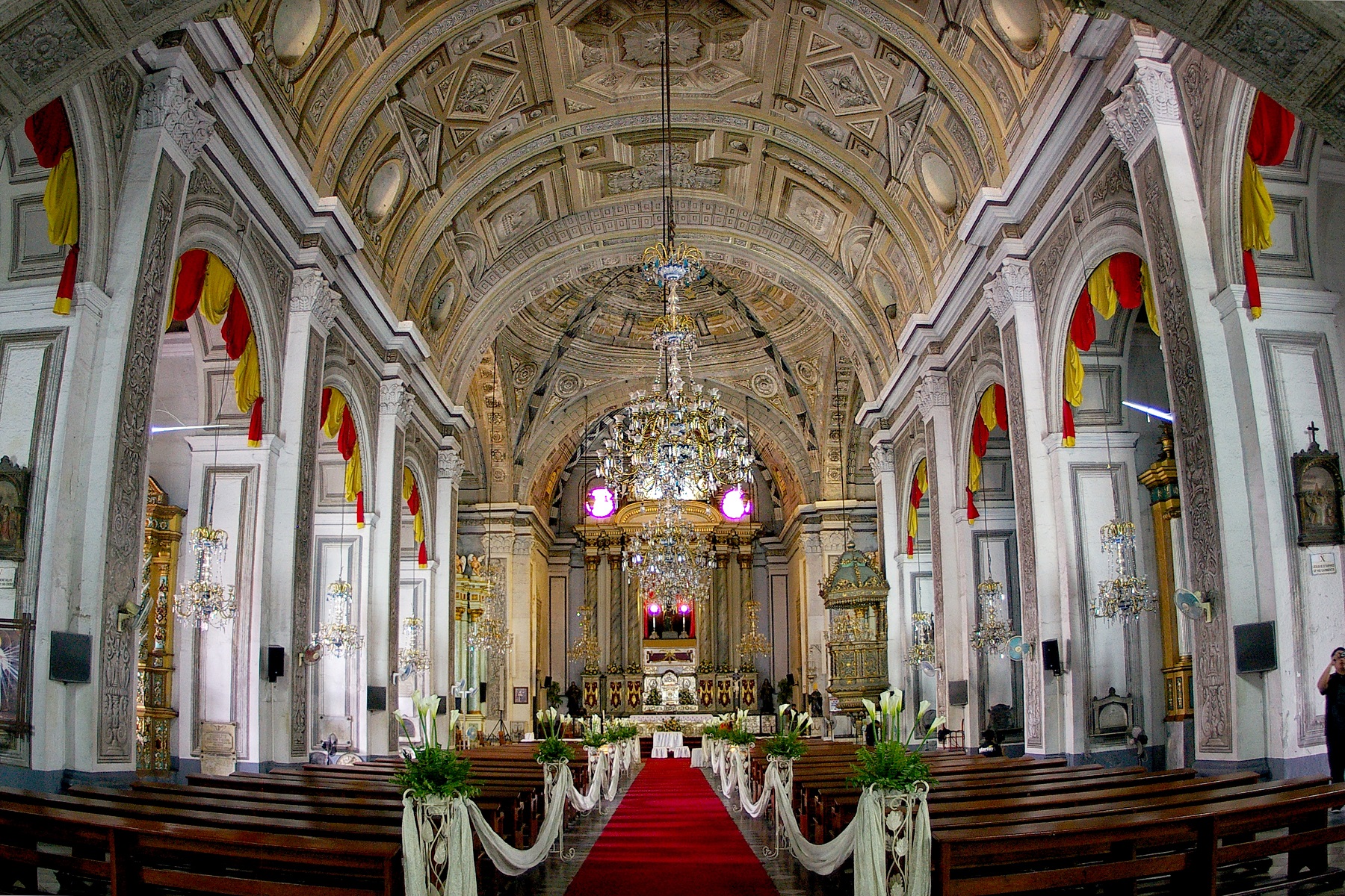 San Agustin Church, Intramuros, Manila – interior view and ceiling.