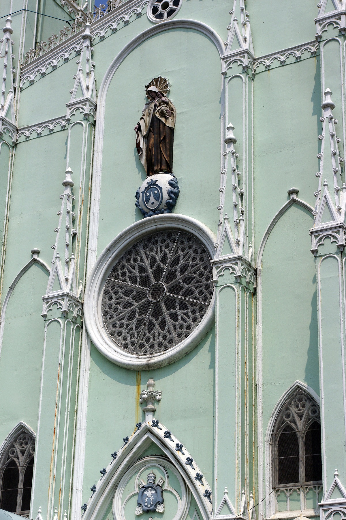 San Sebastian Church, Manila — facade detail.