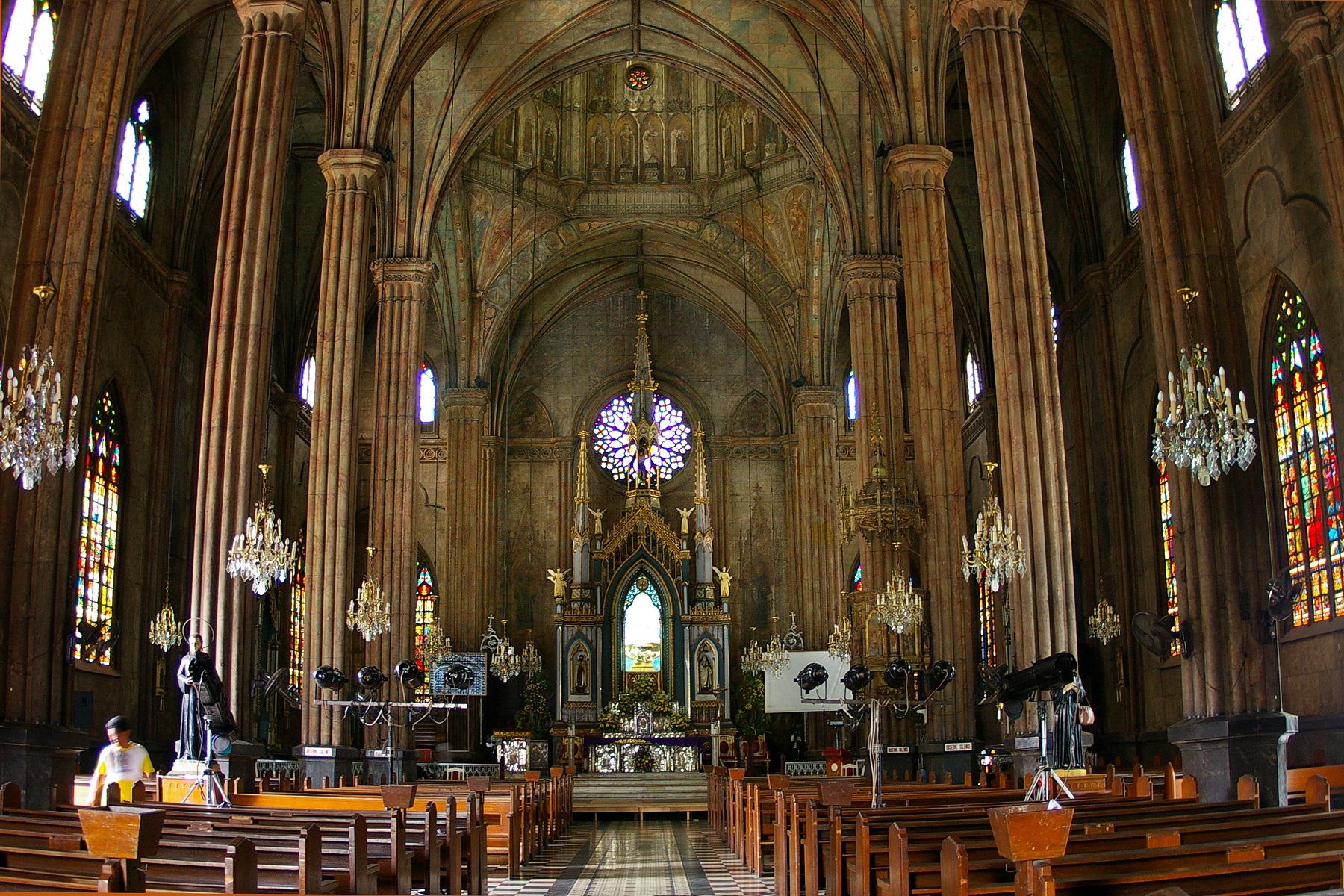 San Sebastian Church, Manila — interior view.