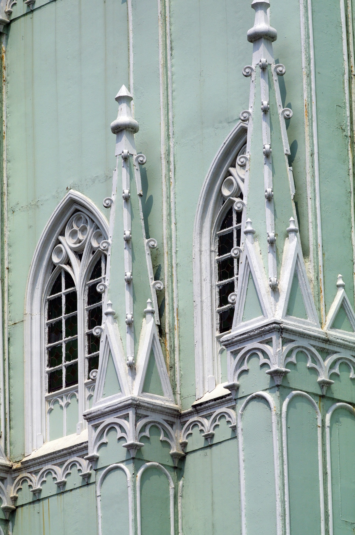 San Sebastian Church, Manila — facade detail.