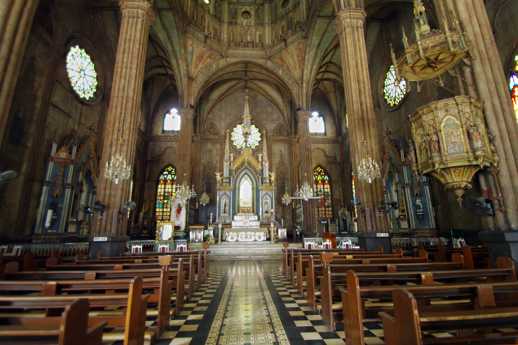 San Sebastian Church, Manila — interior view.