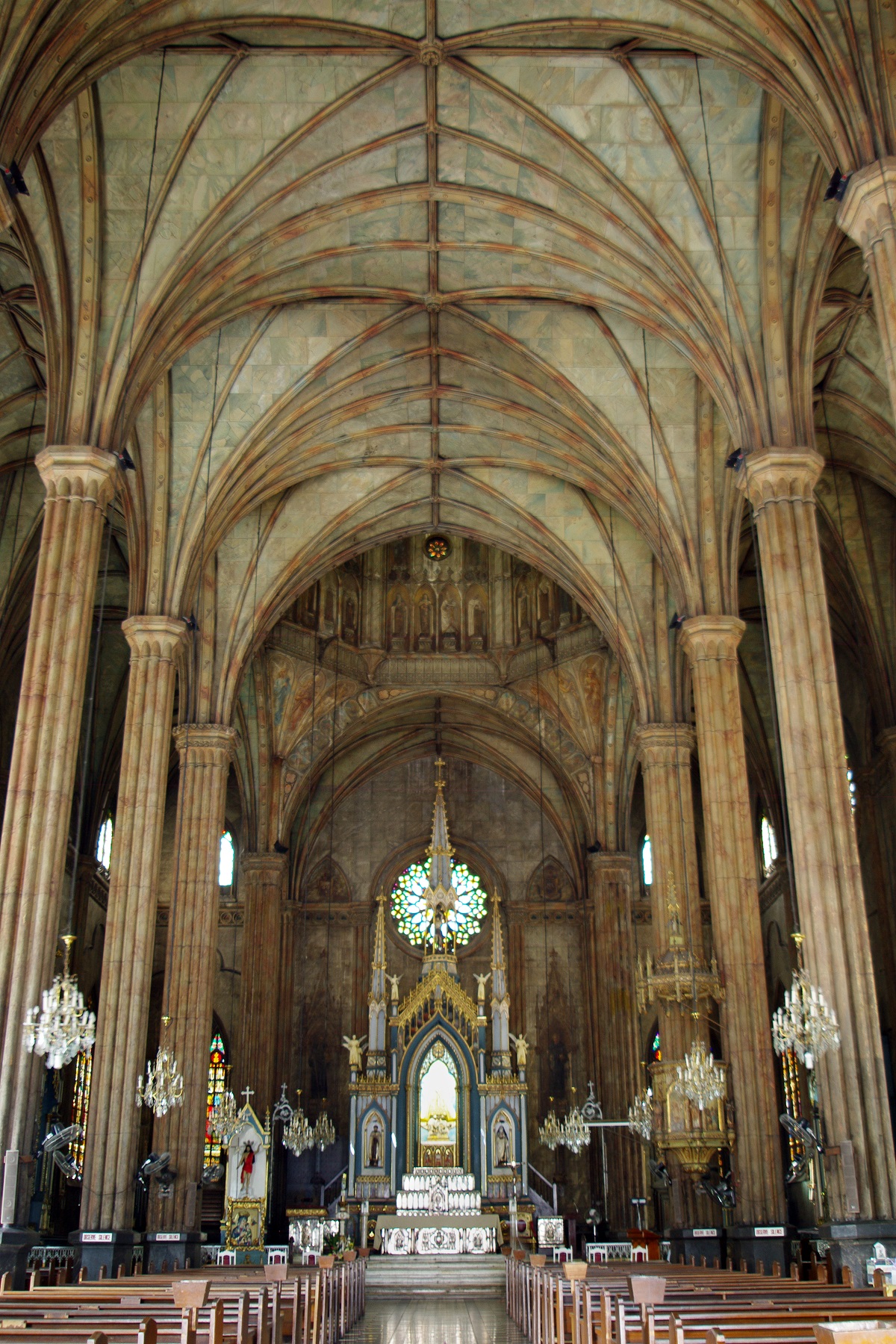 San Sebastian Church, Manila — interior view and ceiling.
