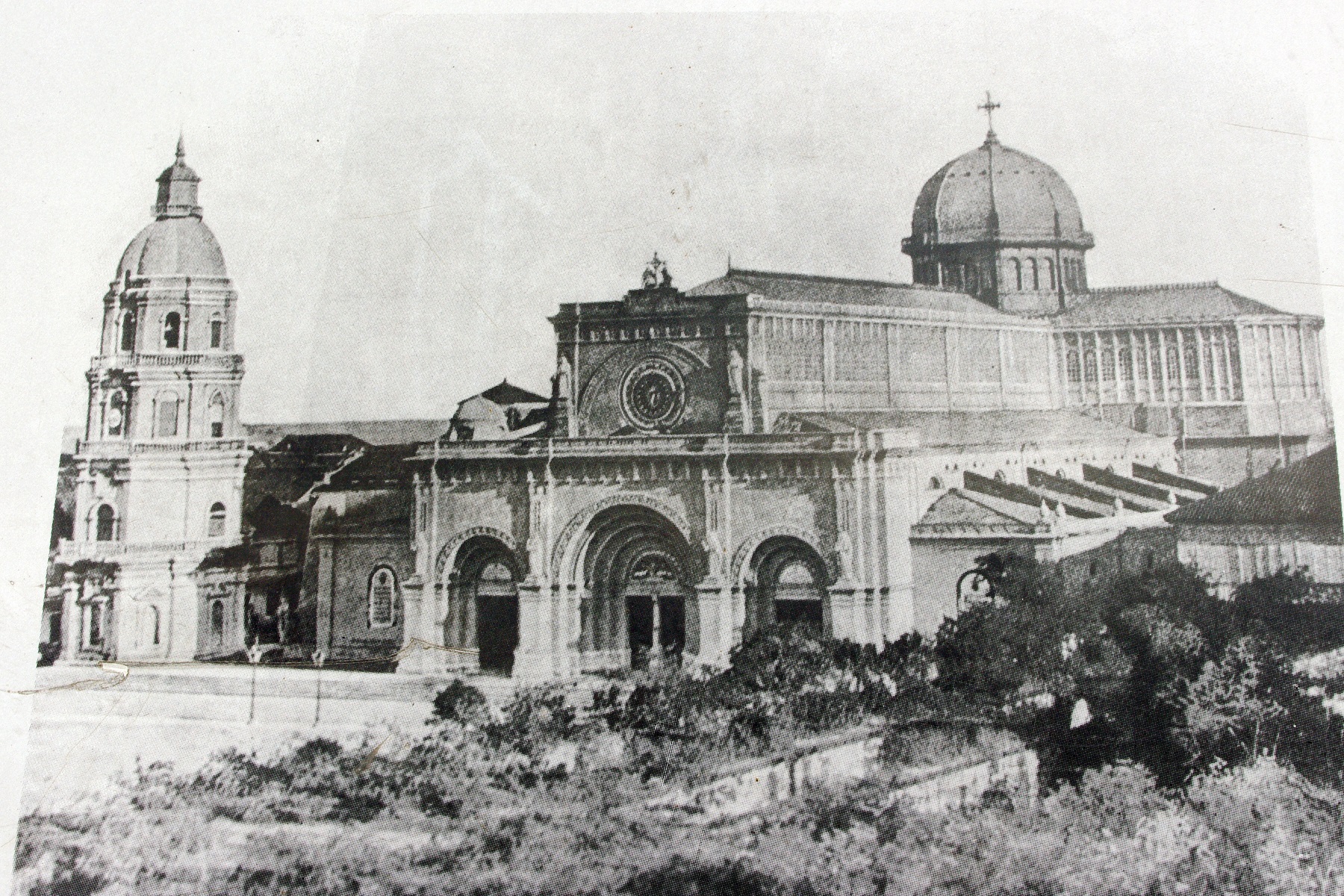 Manila Cathedral, Intramuros, Manila – with old bell tower.