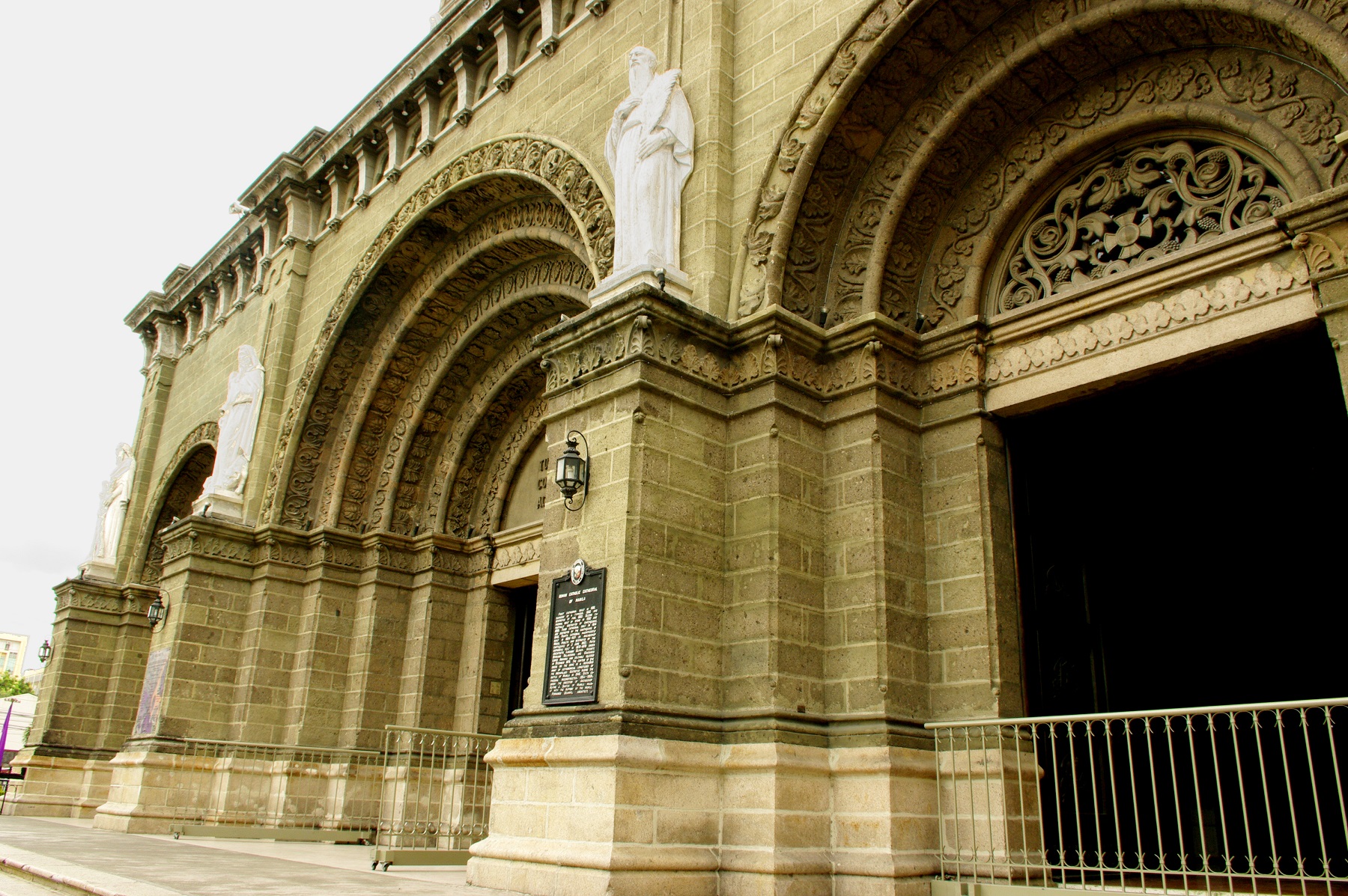 Manila Cathedral, Intramuros, Manila – facade and doorway details.
