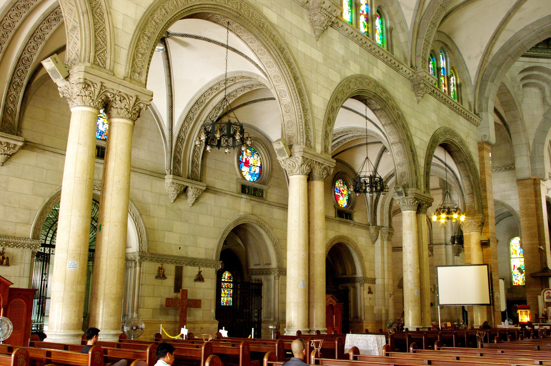Manila Cathedral, Intramuros, Manila – interior and ceiling view.