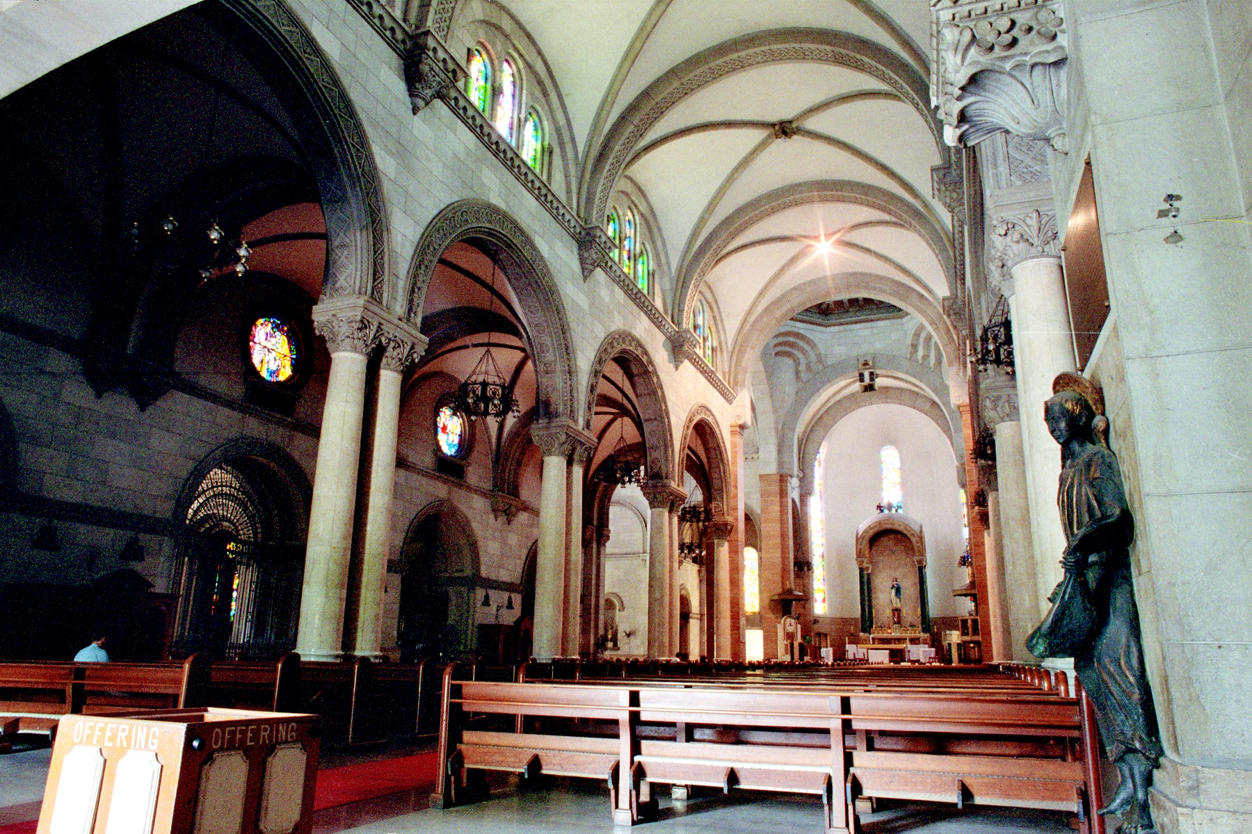 Manila Cathedral, Intramuros, Manila – interior and ceiling view.