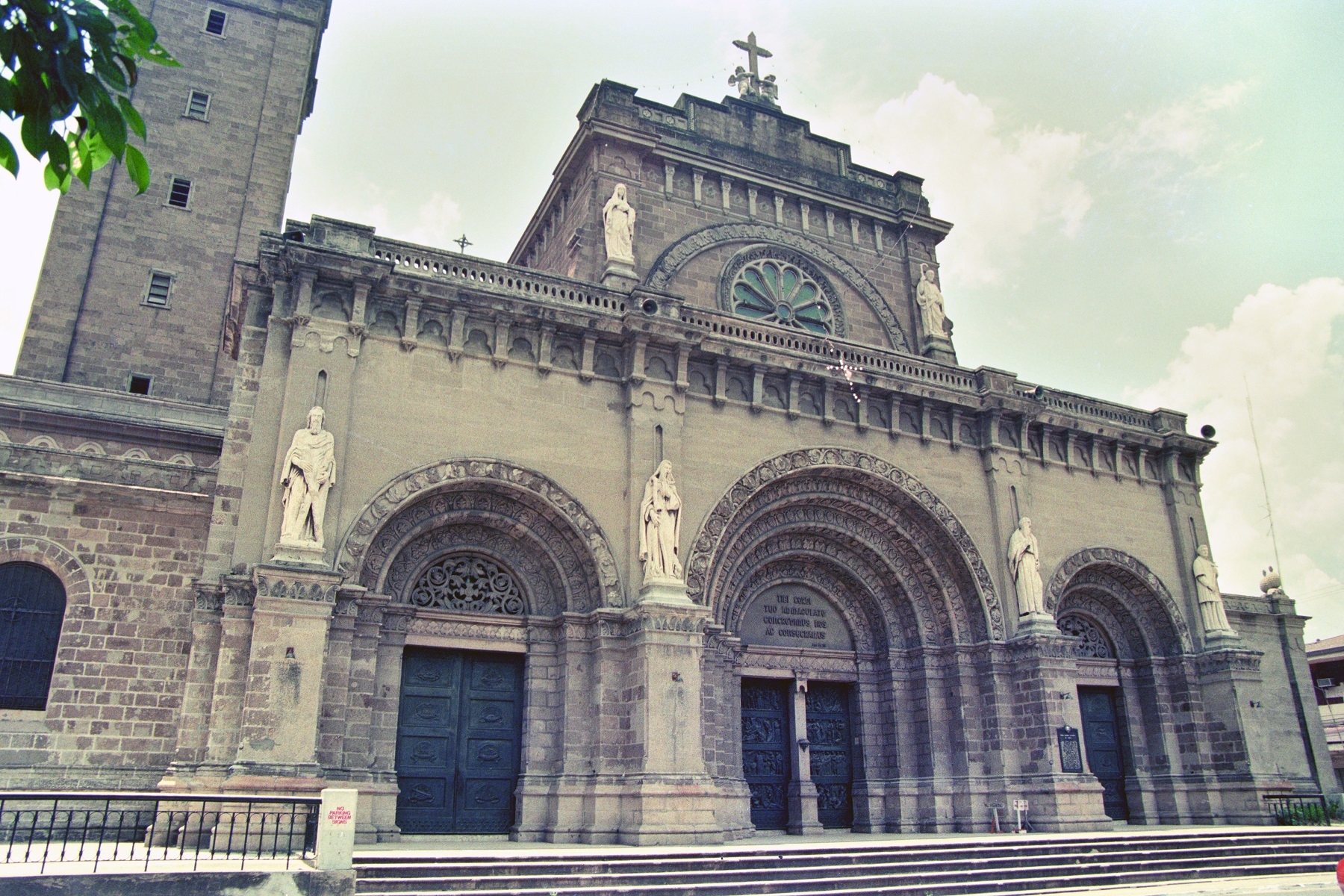 Manila Cathedral, Intramuros, Manila – facade and doorway.
