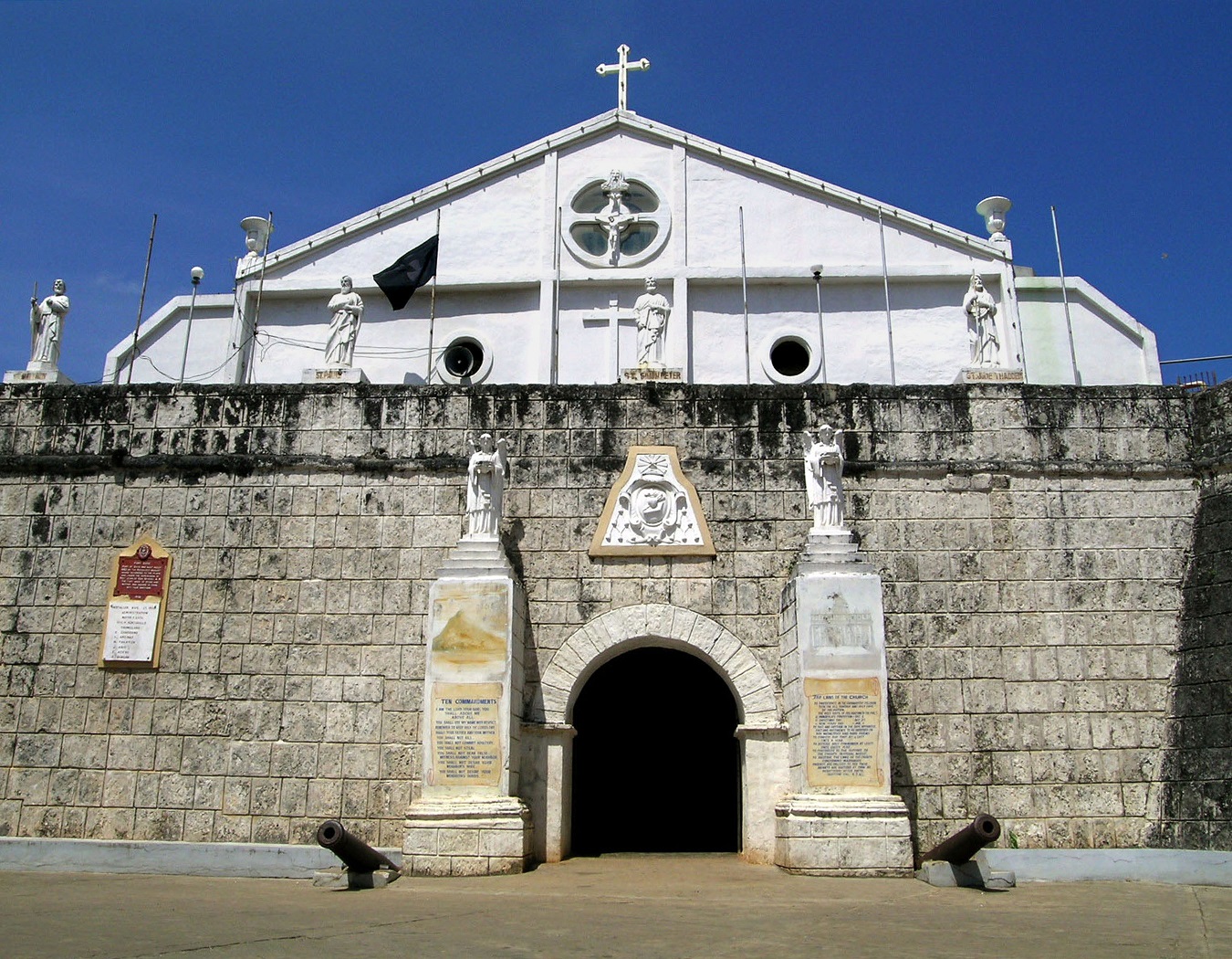 Cuyo Fort, Cuyo Island, Palawan – entrance gate and church facade.