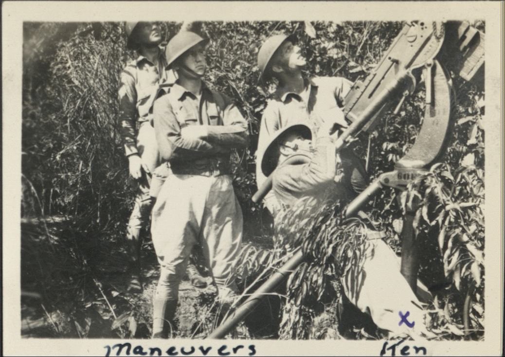 March 1933 – on maneuvers at Fort Mills.