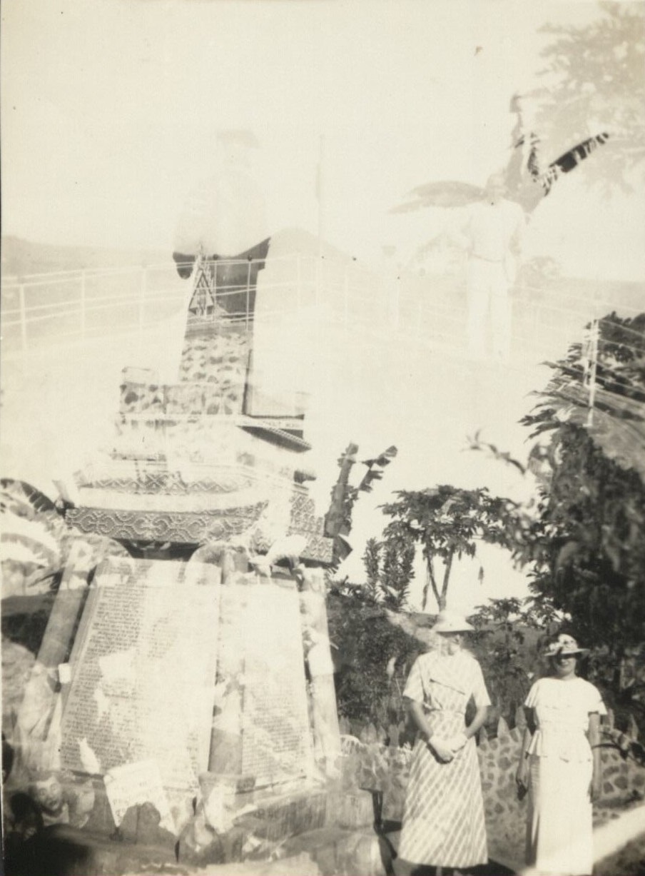 Mrs. Fort – myself – Dr. Moncado monument.