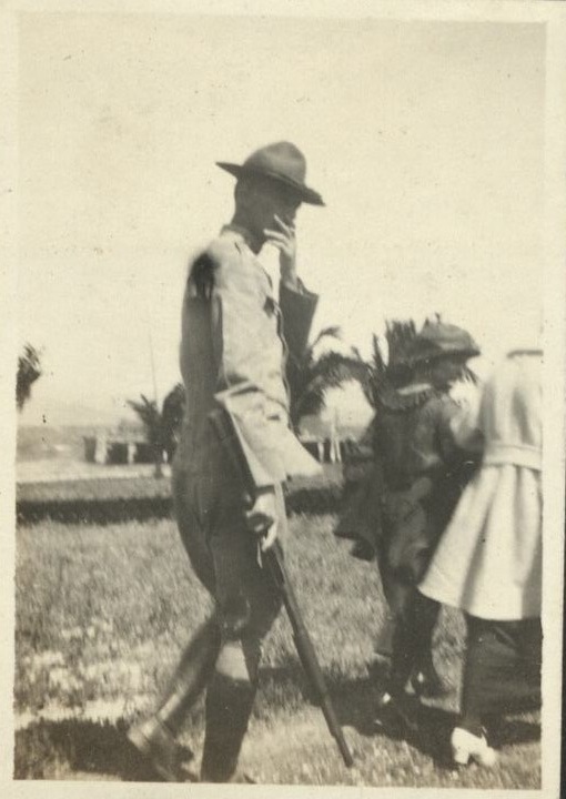 Christmas holidays with Capt. & Mrs. Hill. Fort Wint, Grande Island, Subic Bay – 1919. Home from hunting, Capt. “Daddy.”