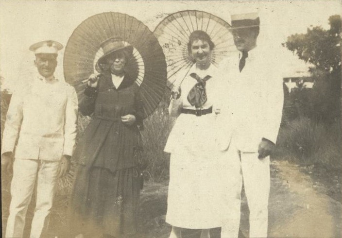 December 21, 1919. Our Manila friends. Billie, Mother Kincaid, Janna Kincaid, William Kincaid Jr. Partner!