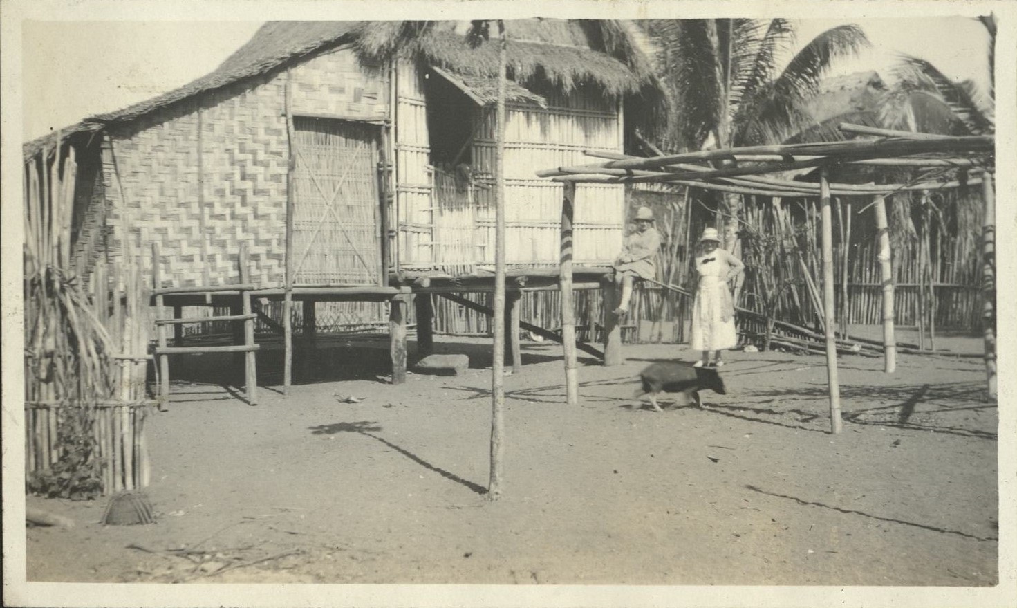 [Untitled – Two American women in a village near Subic Bay].