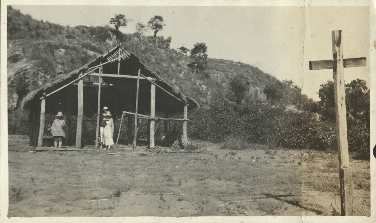 [Untitled – Two American women in a village near Subic Bay].