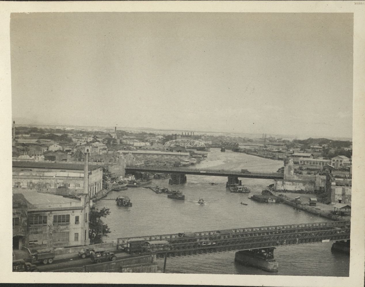 Pasig River, dividing Old and New Manila.