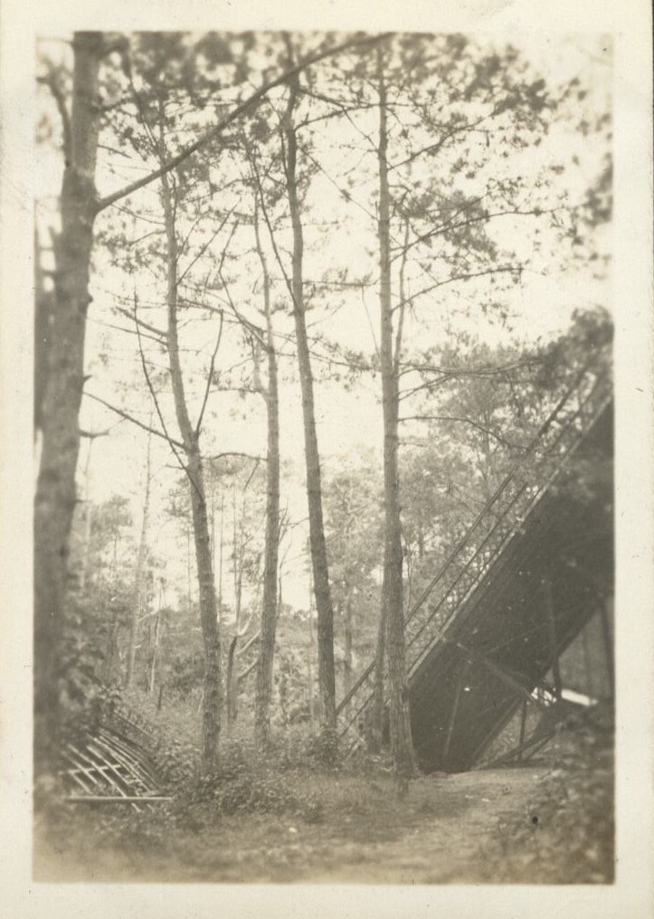 Baguio, the Philippine summer capital. Bombed-out bridge.
