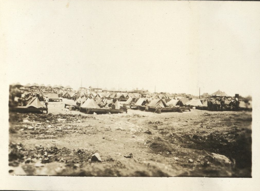 Seen around the 29th [Engineer Base Topographic Battalion. Tents and barracks].