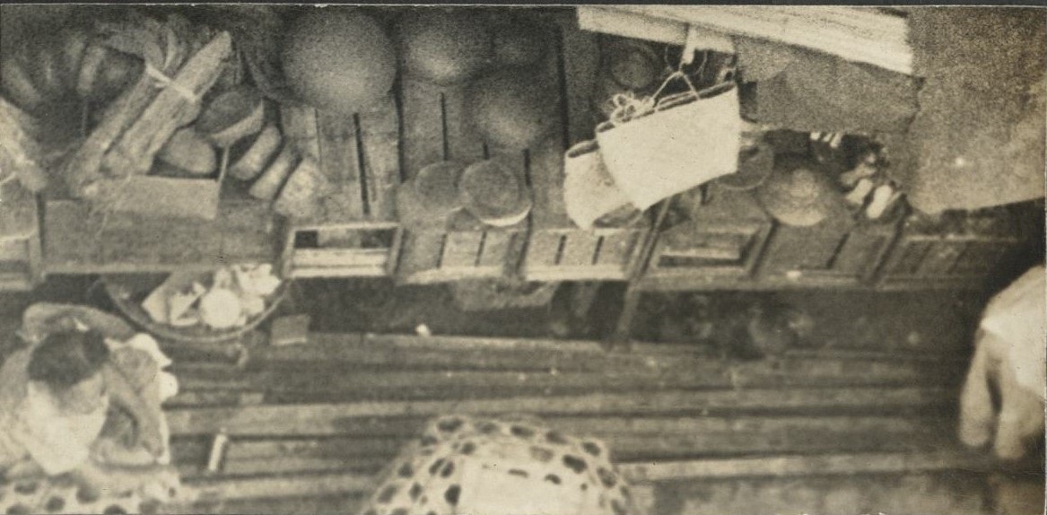 [Untitled – Looking down at a basket shop].