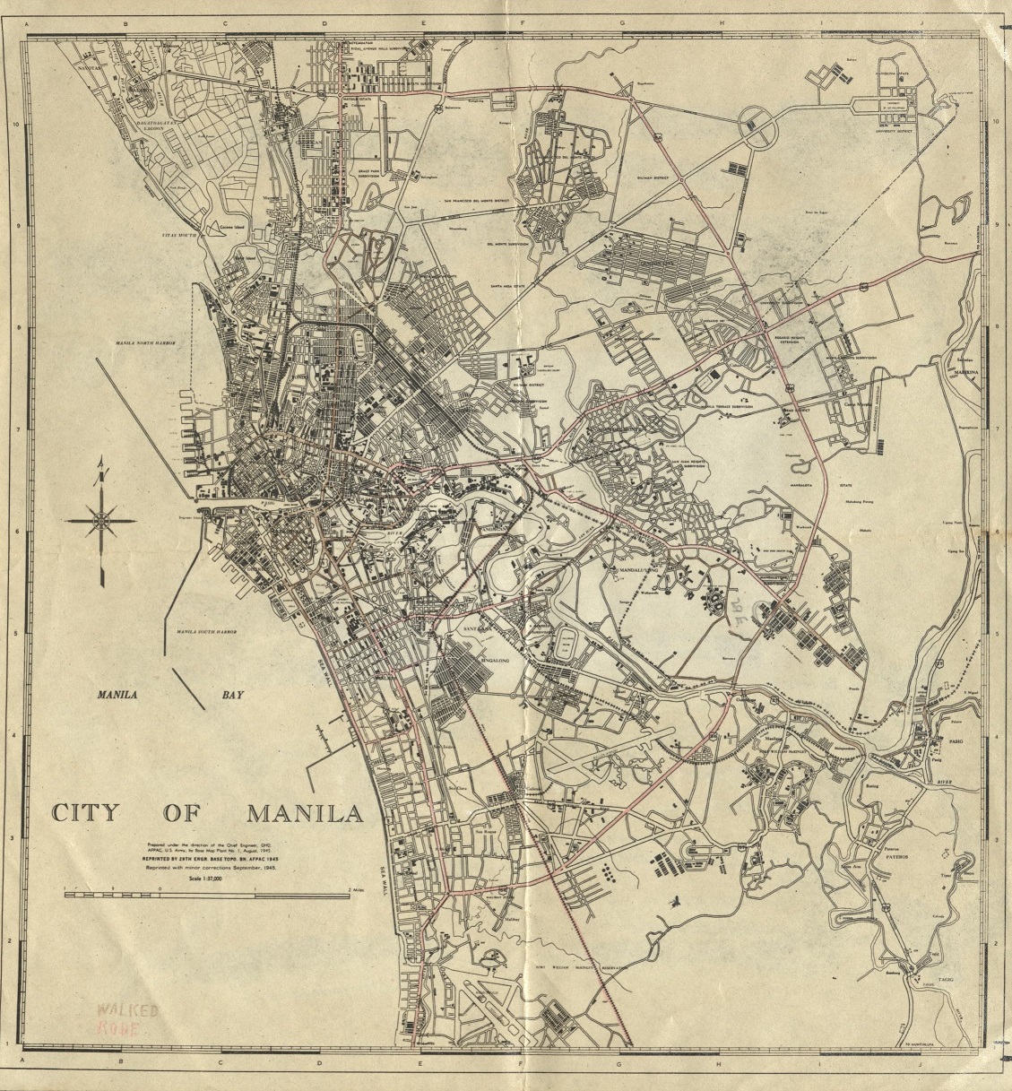 City of Manila [Map, 1945].
