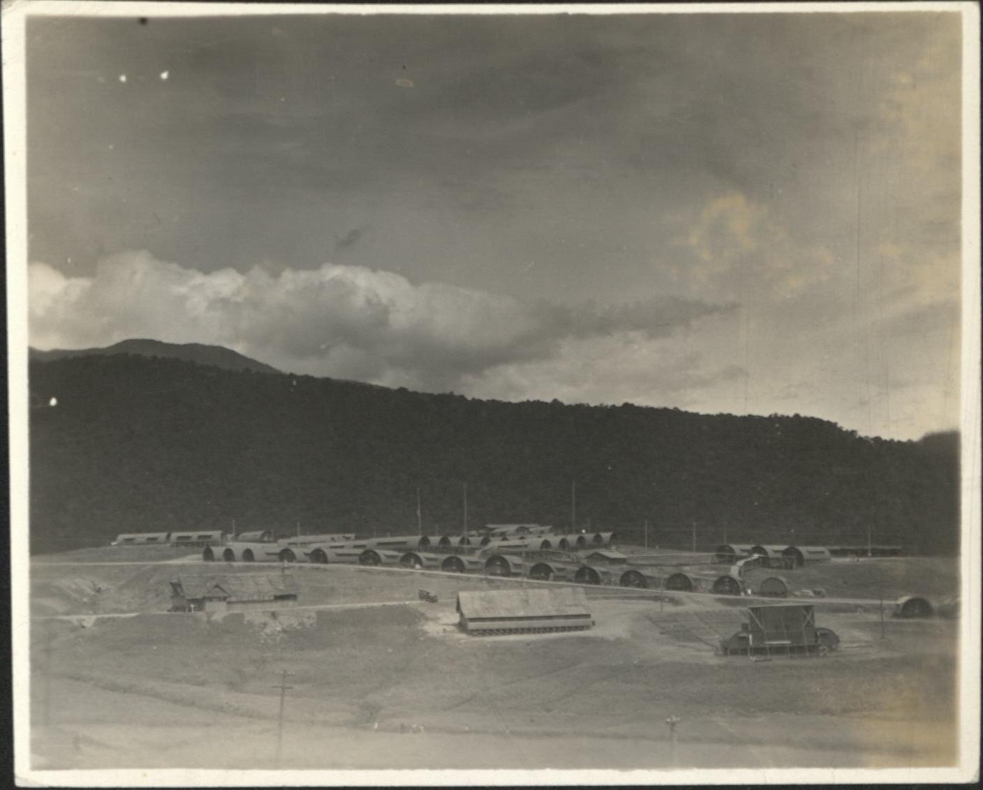 [Untitled – Overview of U.S. Army camp, Luzon, 1945].