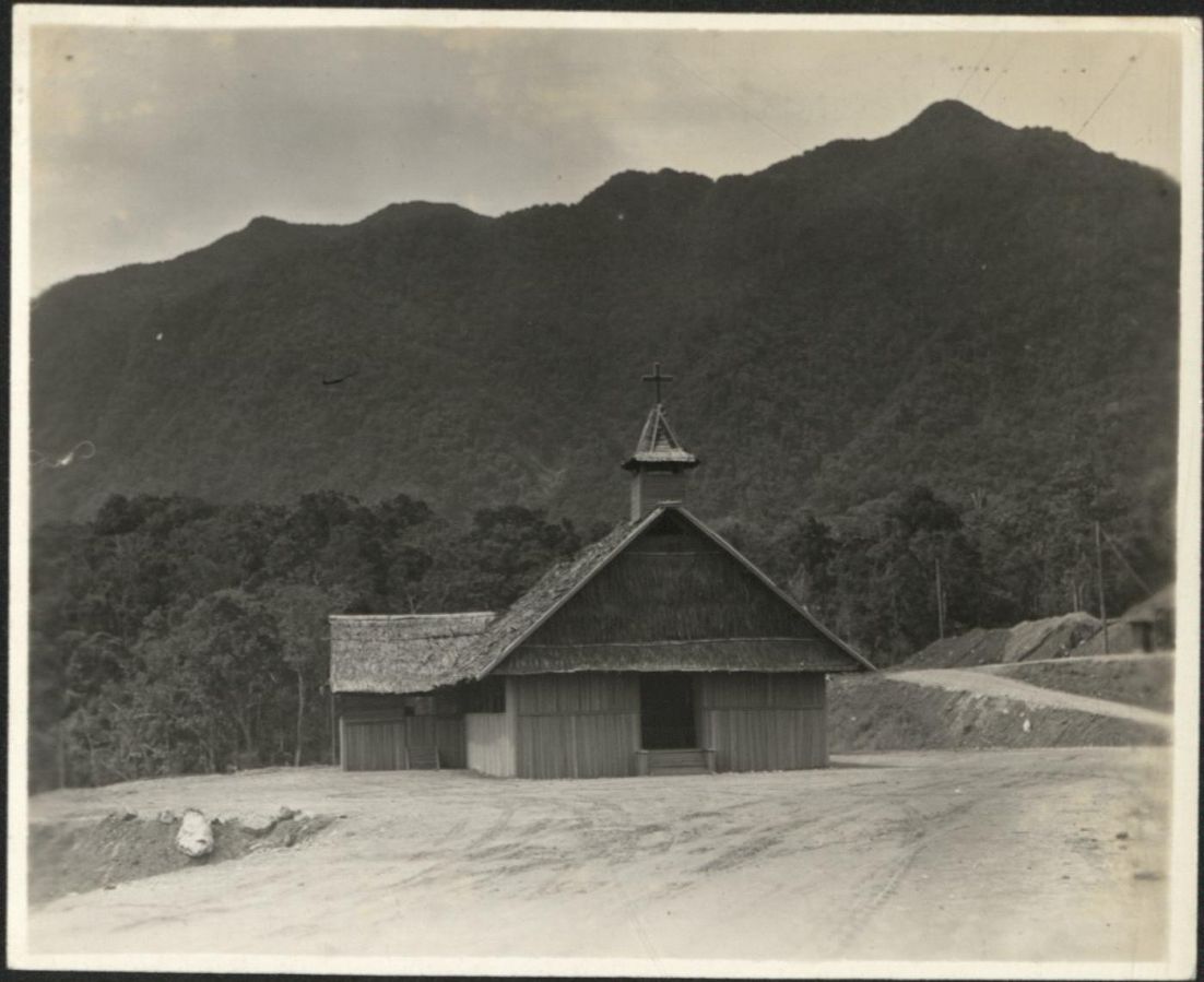 [Untitled – Church at U.S. Army camp, Luzon, 1945].