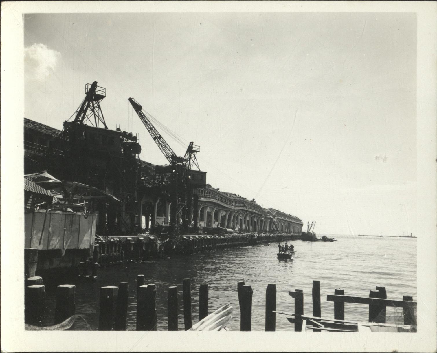 [Untitled – Destruction of Manila during liberation: Damage to Pier 7, Port District, February 1945].