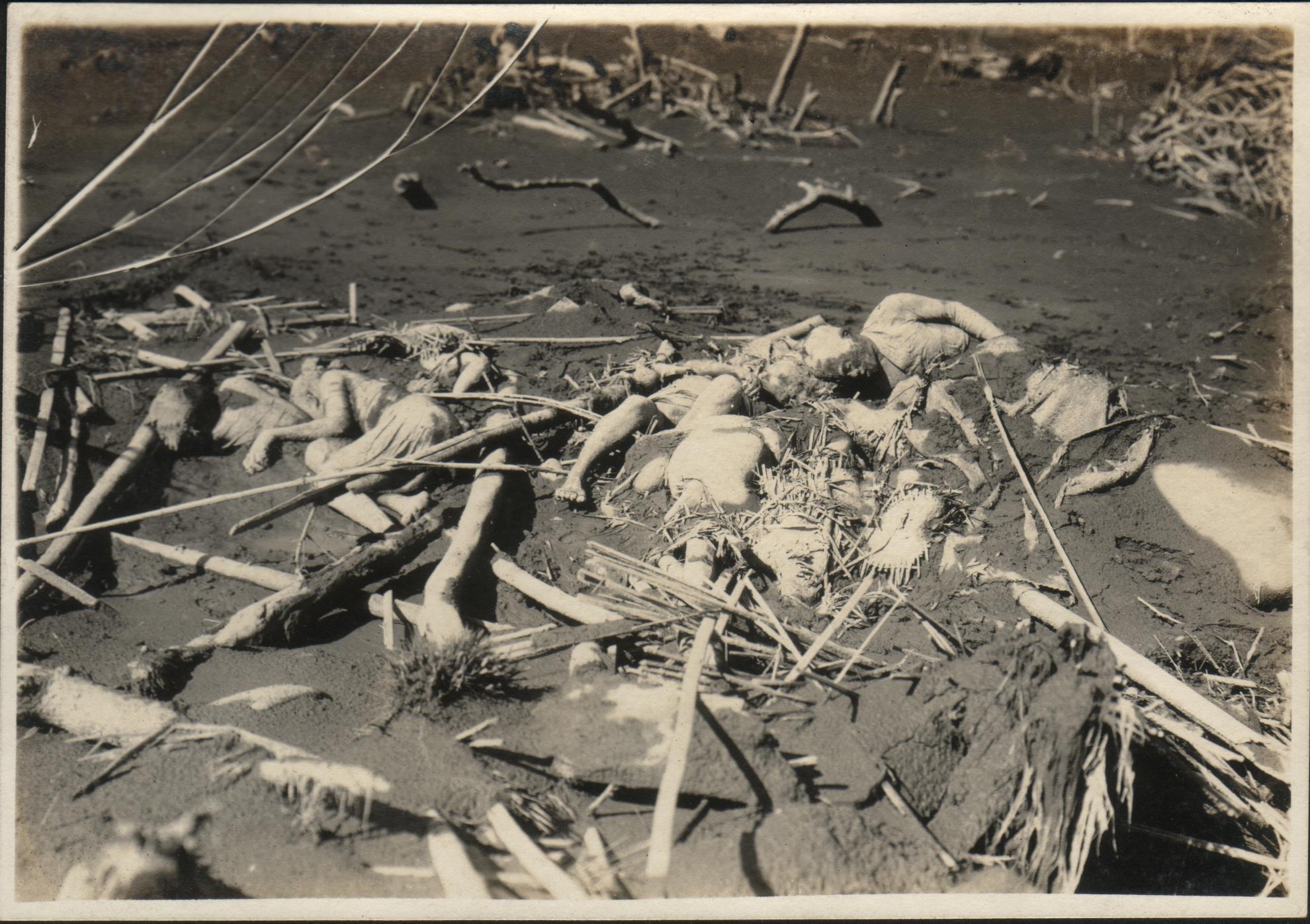 A group of natives in the Barrio of Bignay killed by the eruption of Jan. 30 [1911?].