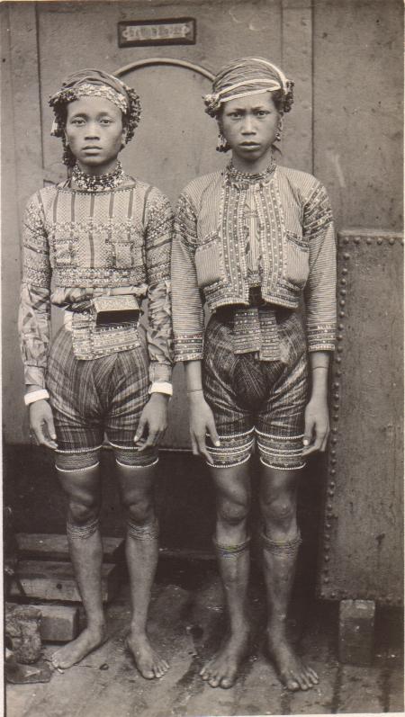 [Untitled – Two young indigenous women in ceremonial dress].