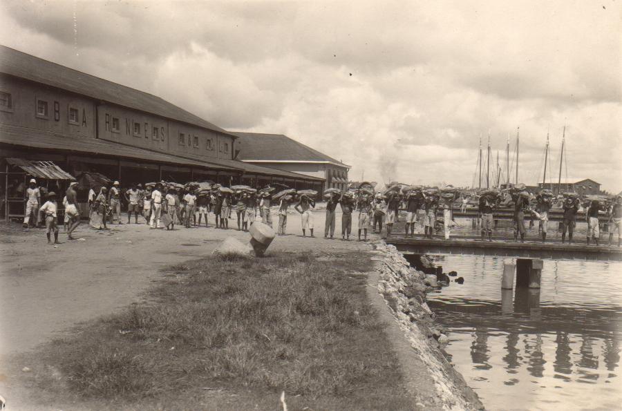 Waterfront scene in Iloilo, Panay.