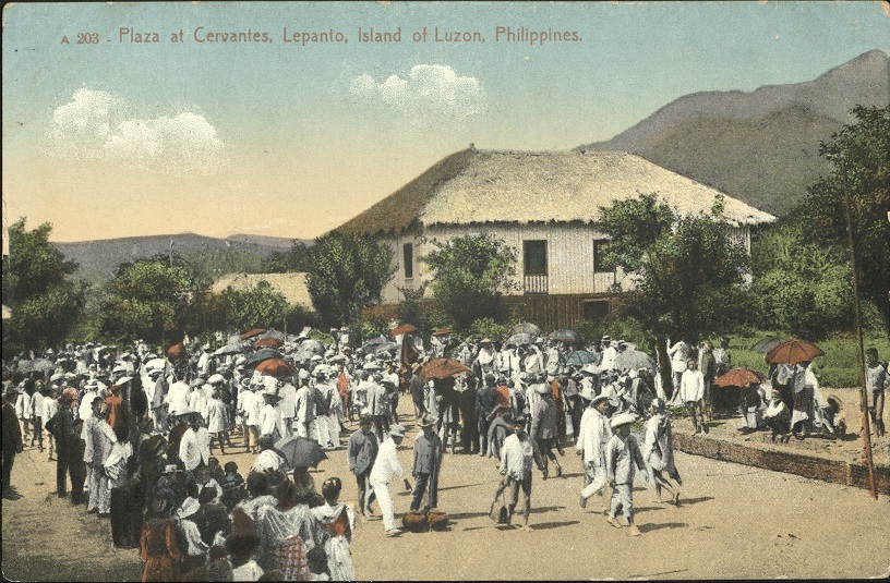 A 203 ï¿½ Plaza at Cervantes, Lepanto, Island of Luzon, Philippines.