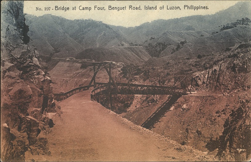 No. 197 ï¿½ Bridge at Camp Four, Benguet Road, Island of Luzon, Philippines.