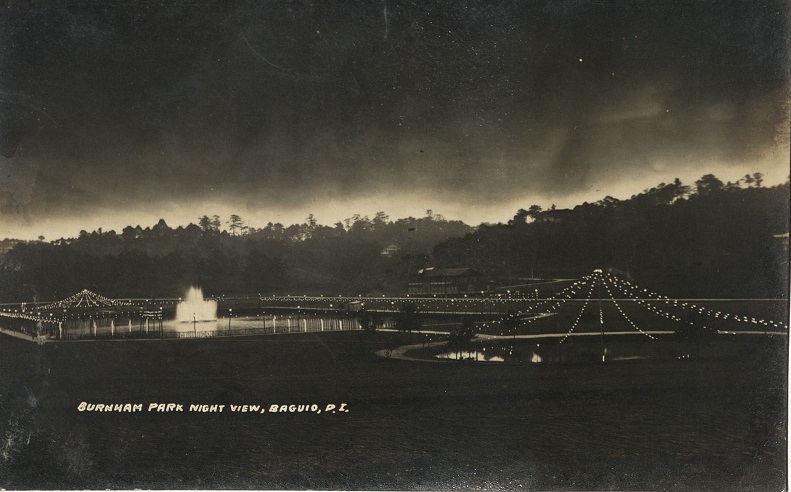 Burnham Park Night View, Baguio, P. I.