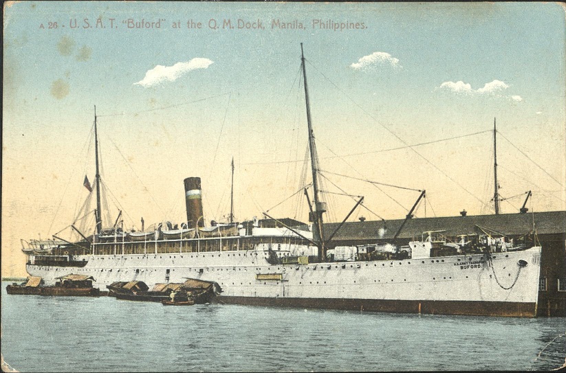 A 26 ï¿½ U.S.A.T. ï¿½Bufordï¿½ at the Q. M. Dock, Manila, Philippines.