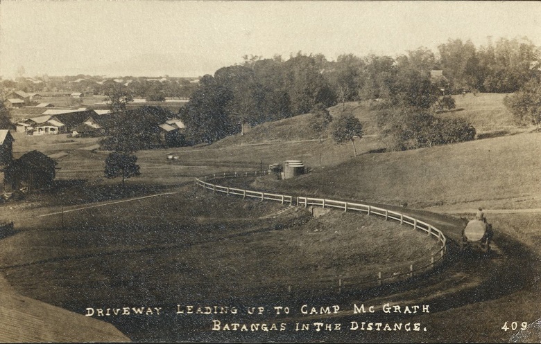 Driveway Leading up to Camp McGrath, Batangas in the Distance.