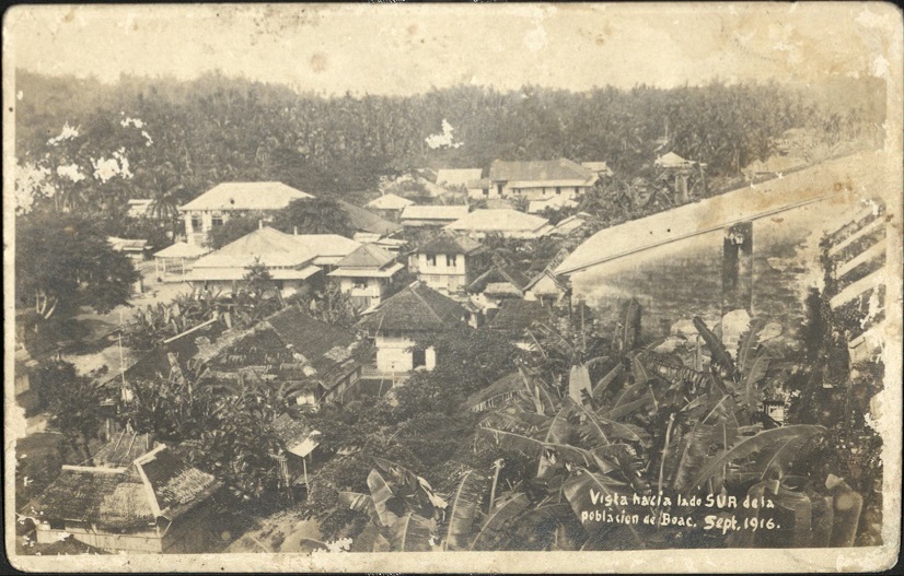 Vista hacia lado Sur de la poblacion de Boac. Sept. 1916. {South side view of the town of Boac].